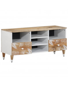 Mobile Porta TV 100x33,5x46 cm in Legno Massello di Mango
