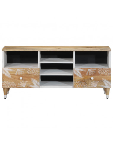 Mobile Porta TV 100x33,5x46 cm in Legno Massello di Mango