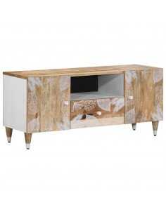 Mobile Porta TV 105x33,5x46 cm in Legno Massello di Mango