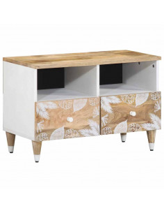 Mobile Porta TV 70x33,5x46 cm in Legno Massello di Mango