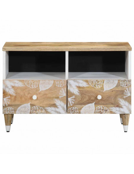 Mobile Porta TV 70x33,5x46 cm in Legno Massello di Mango