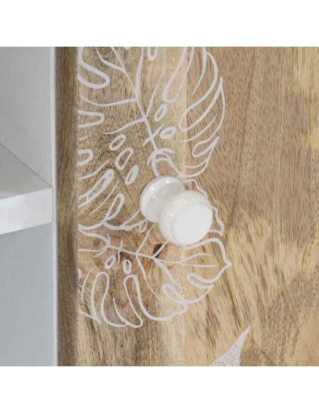 Mobile Porta TV 80x31,5x46 cm in Legno Massello di Mango