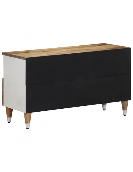 Mobile Porta TV 80x33,5x46 cm in Legno Massello di Mango