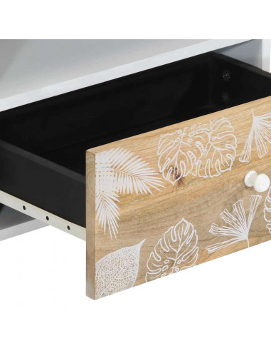 Mobile Porta TV 80x33,5x46 cm in Legno Massello di Mango