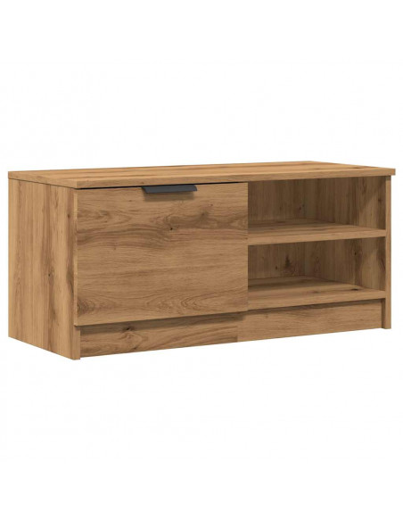 Mobile Porta TV Rovere Artigianale 80x35x36,5 cm in Truciolato