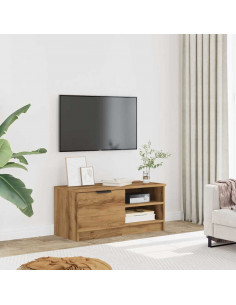 Mobile Porta TV Rovere Artigianale 80x35x36,5 cm in Truciolato 2