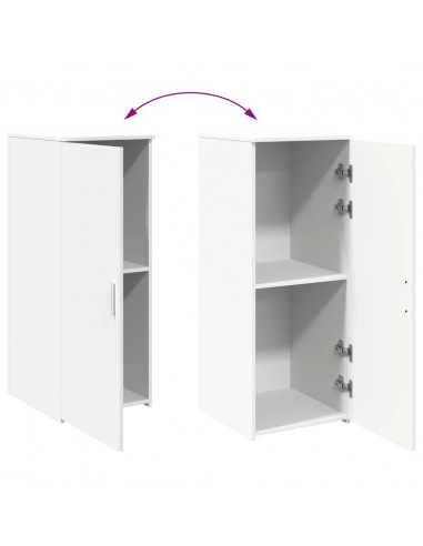 Mobile Portaoggetti Bianco 40x45x103,5 cm in Legno Multistrato