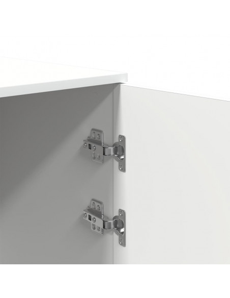 Mobile Portaoggetti Bianco 40x45x103,5 cm in Legno Multistrato
