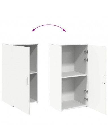 Mobile Portaoggetti Bianco 50x45x103,5 cm in Legno Multistrato