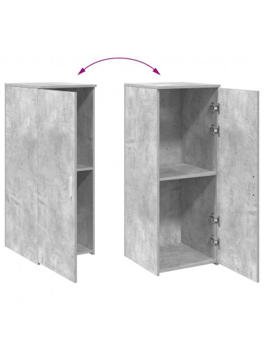 Mobile Portaoggetti Grigio Cemento 40x45x103,5 cm in Truciolato