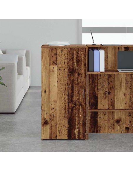 Mobile Portaoggetti Legno Antico 50x45x103,5 cm in Truciolato