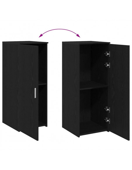 Mobiletto portaoggetti Nero 40x45x103,5 cm in Legno ingegnerizzato