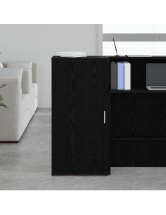 Mobiletto portaoggetti Nero 50x45x103,5 cm in Legno ingegnerizzato 2