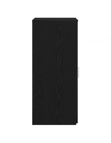 Mobiletto portaoggetti Nero 50x45x103,5 cm in Legno ingegnerizzato