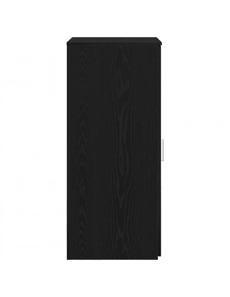 Mobiletto portaoggetti Nero 50x45x103,5 cm in Legno ingegnerizzato