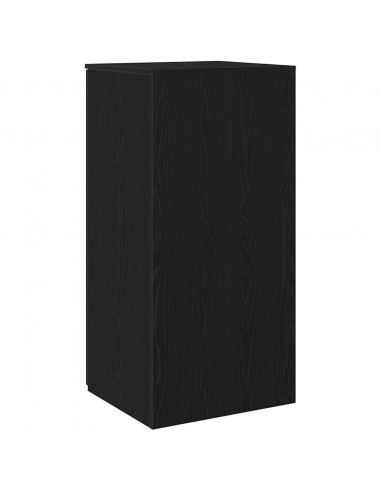 Mobiletto portaoggetti Nero 50x45x103,5 cm in Legno ingegnerizzato