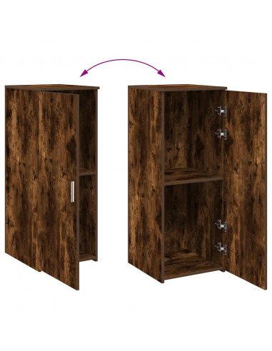 Mobile Portaoggetti Rovere Fumo 40x45x103,5 cm in Truciolato