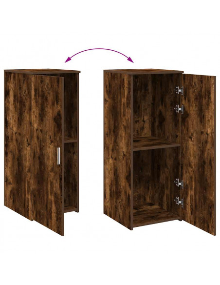 Mobile Portaoggetti Rovere Fumo 40x45x103,5 cm in Truciolato