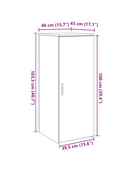 Mobile Portaoggetti Rovere Sonoma 40x45x103,5 cm in Truciolato