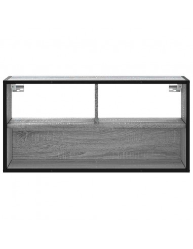 Mobile TV Grigio Sonoma 80x31x39,5 cm Legno Multistrato Metallo