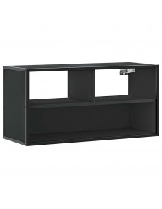 Mobile TV Nero 80x31x39,5 cm in Truciolato e Metallo