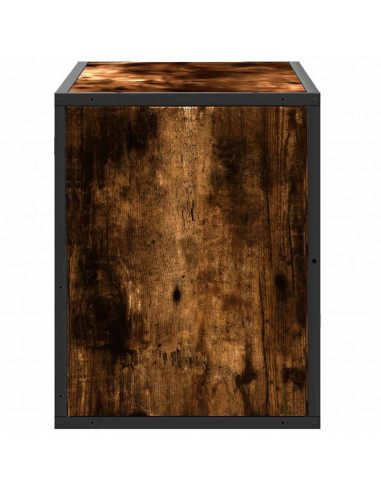 Mobile TV Rovere Fumo 80x31x39,5 cm Legno Multistrato e Metallo