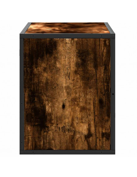 Mobile TV Rovere Fumo 80x31x39,5 cm Legno Multistrato e Metallo