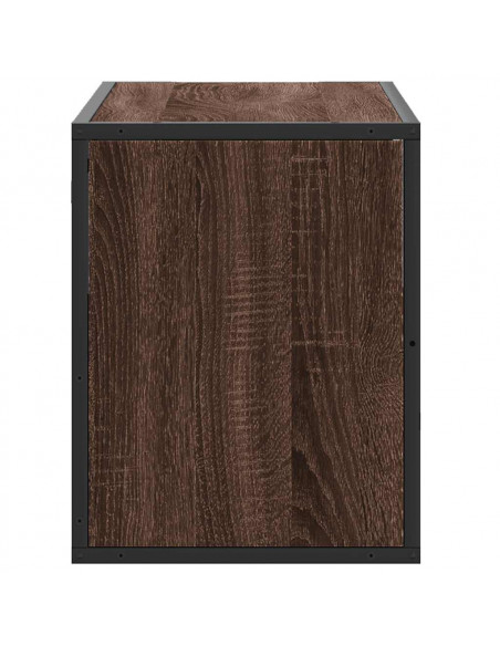 Mobile TV Rovere Marrone 80x31x39,5cm Legno Multistrato Metallo