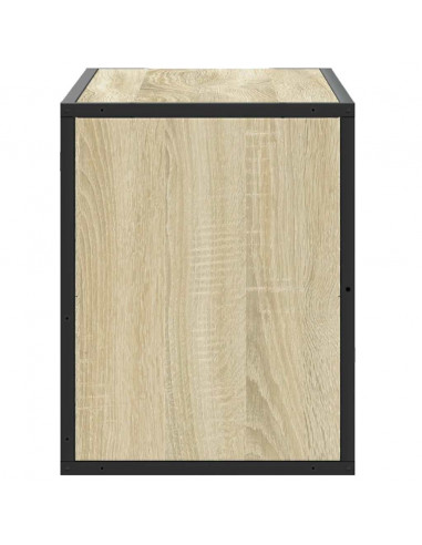 Mobile TV Rovere Sonoma 80x31x39,5 cm Legno Multistrato Metallo
