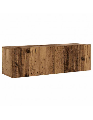 Mobili TV a Parete 3 pz Legno Antico in Legno Multistrato