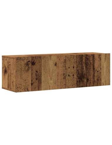 Mobili TV a Parete 3 pz Legno Antico in Legno Multistrato