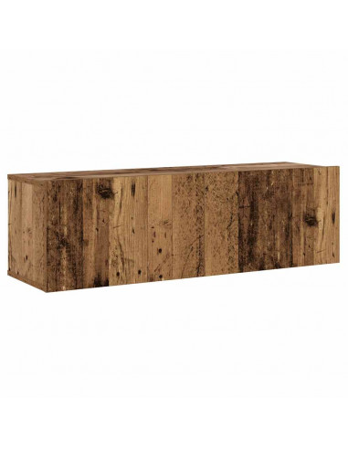 Mobili TV a Parete 6 pz Legno Vecchio Legno Multistrato