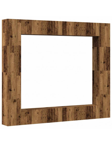 Mobili TV a Parete 8 pz Legno Vecchio Legno Multistrato