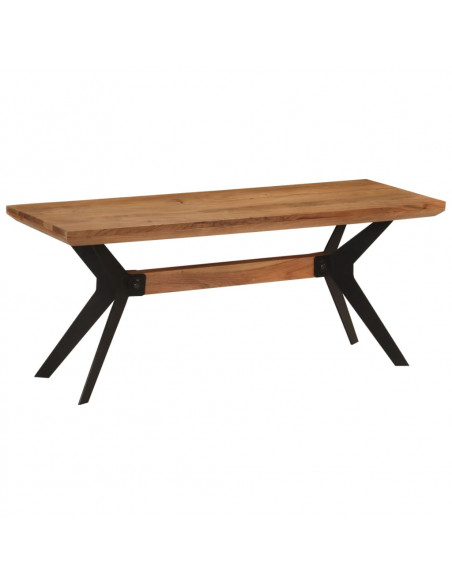 Panca da Pranzo 110x40x46 cm Legno Massello di Acacia e Acciaio
