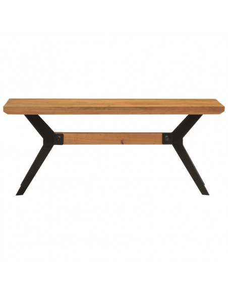 Panca da Pranzo 110x40x46 cm Legno Massello di Acacia e Acciaio