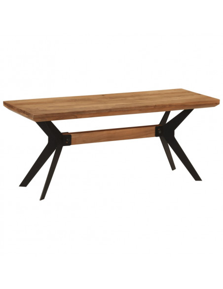 Panca da Pranzo 110x40x46 cm Legno Massello di Acacia e Acciaio