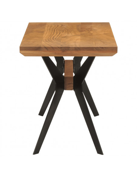 Panca da Pranzo 110x40x46 cm Legno Massello di Acacia e Acciaio