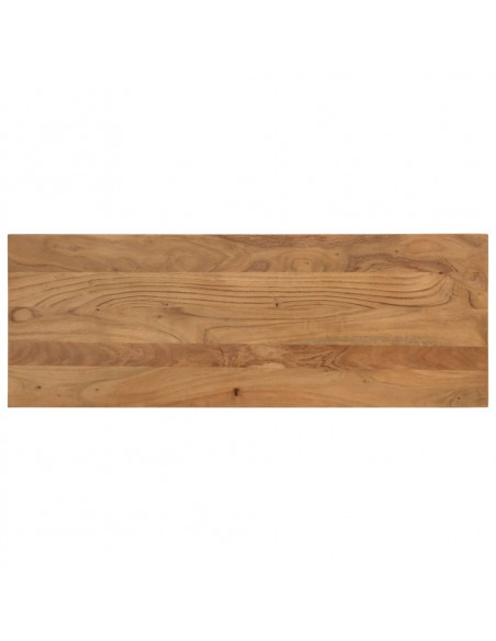 Panca da Pranzo 110x40x46 cm Legno Massello di Acacia e Acciaio