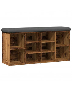 Panca Porta Scarpe Legno Antico 102x32x50 cm Legno Multistrato