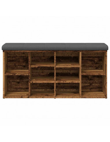 Panca Porta Scarpe Legno Antico 102x32x50 cm Legno Multistrato
