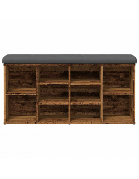 Panca Porta Scarpe Legno Antico 102x32x50 cm Legno Multistrato
