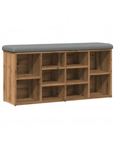 Panca Porta Scarpe Rovere Artigianale 102x32x50 cm Truciolato