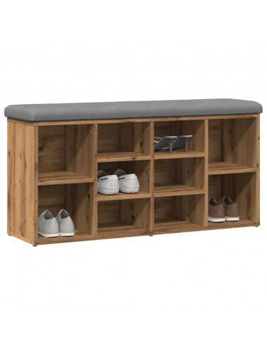 Panca Porta Scarpe Rovere Artigianale 102x32x50 cm Truciolato