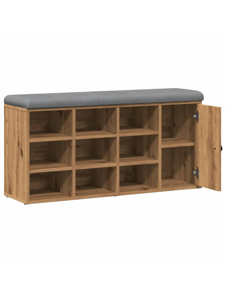 Panca Porta Scarpe Rovere Artigianale 102x32x50 cm Truciolato