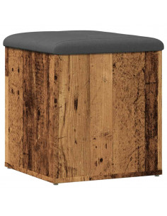 Panca Portaoggetti Legno Antico 42x42x45 cm Legno Multistrato