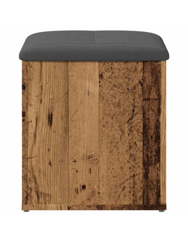 Panca Portaoggetti Legno Antico 42x42x45 cm Legno Multistrato