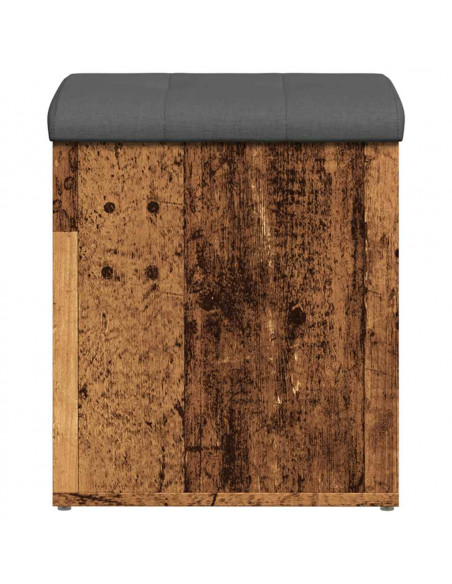 Panca Portaoggetti Legno Antico 42x42x45 cm Legno Multistrato