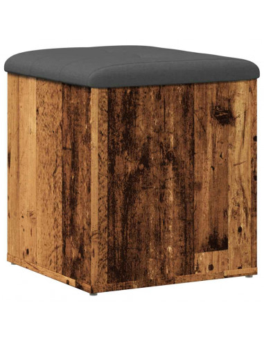 Panca Portaoggetti Legno Antico 42x42x45 cm Legno Multistrato