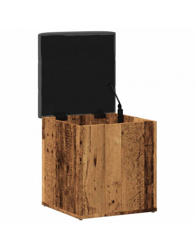 Panca Portaoggetti Legno Antico 42x42x45 cm Legno Multistrato