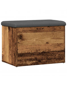 Panca Portaoggetti Legno Antico 62x42x45 cm Legno Multistrato